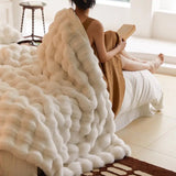 White Faux Fur Blanket