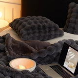 Charcoal Faux Fur Blanket