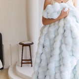 Baby Blue Faux Fur Blanket