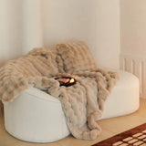 Camel Faux Fur Throw Pillow