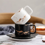 Marble Mug & Saucer