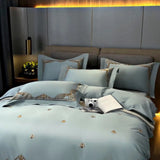 Teal Boho Duvet Cover Set (Egyptian Cotton)