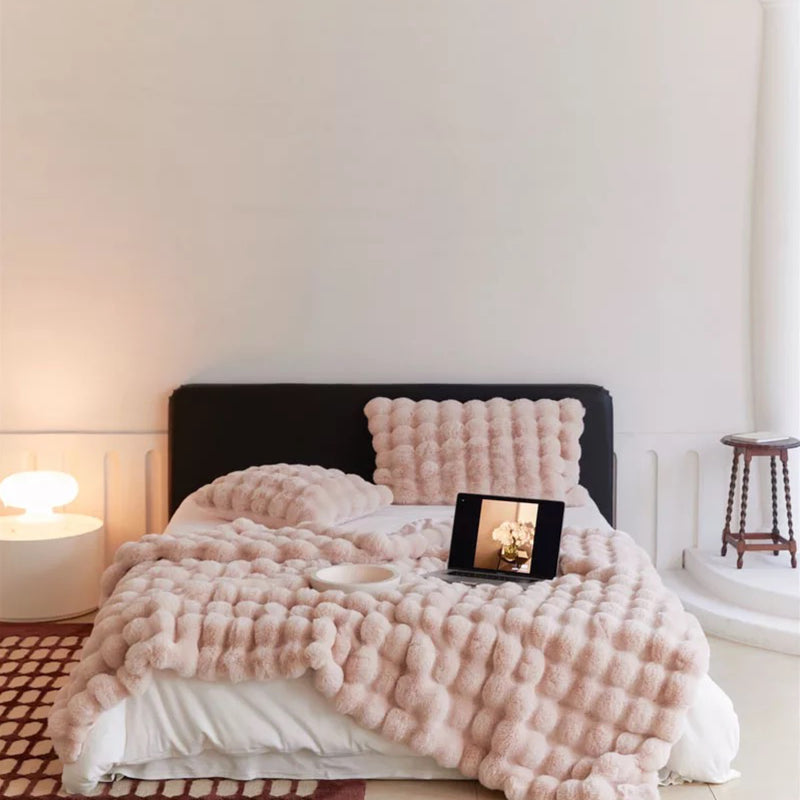 Pink Faux Fur Blanket