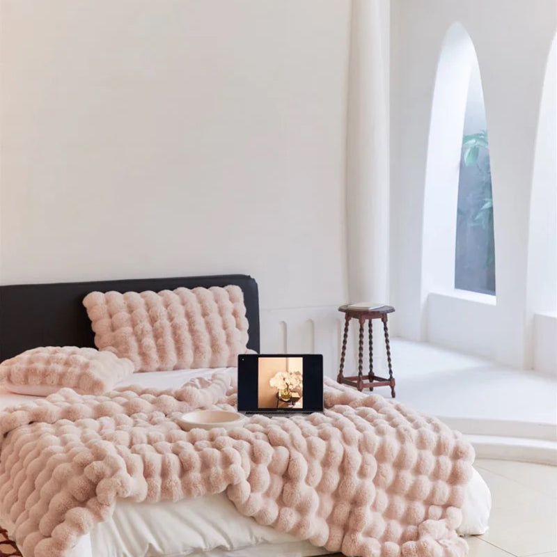 Pink Faux Fur Blanket