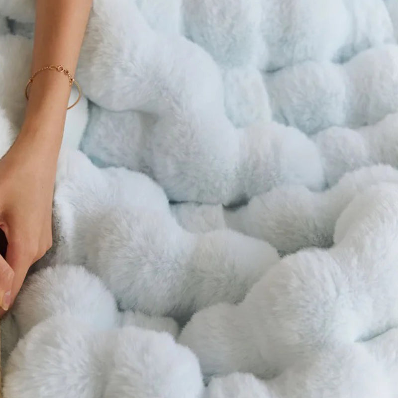 Baby Blue Faux Fur Blanket