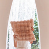 Pink Faux Fur Throw Pillow