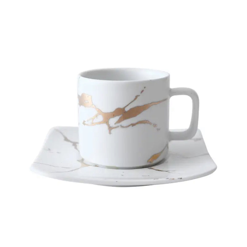 Marble Mug & Saucer