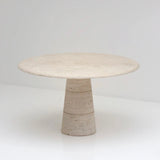 Mid-Century Travertine Dining Table