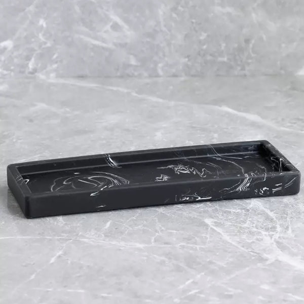 Black Marble Makeup Tray