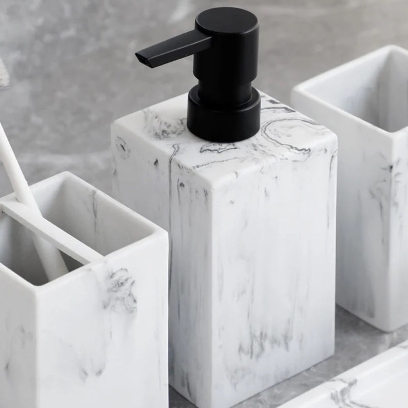 White Marble Soap Dispenser