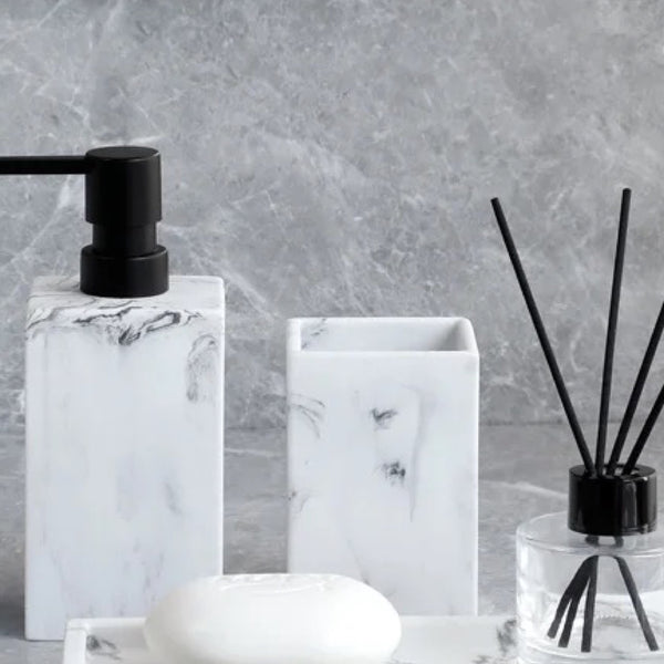 White Marble Mouthwash Cup
