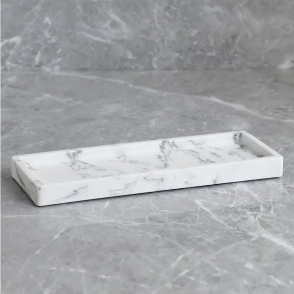 White Marble Makeup Tray
