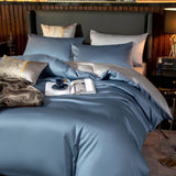 Luxe Blue Duvet Cover Set (Egyptian Cotton)