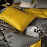 Luxe Grey Sun Duvet Cover Set (Egyptian Cotton)