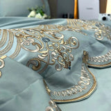 Teal Boho Duvet Cover Set (Egyptian Cotton)