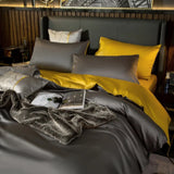 Luxe Grey Sun Duvet Cover Set (Egyptian Cotton)